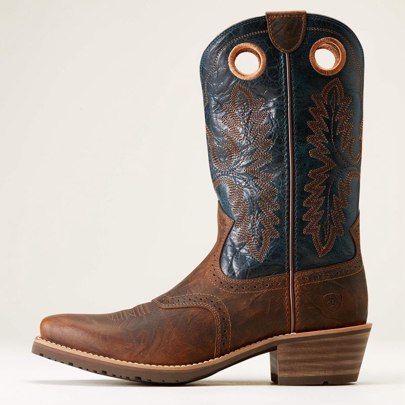 Ariat Hybrid Roughstock Square Toe Cowboy Boot Marron Homme | ERT-22607154