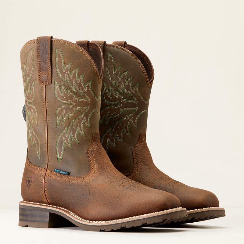 Ariat Hybrid Rancher Boa Waterproof Cowboy Boot Marron Homme | OJY-69898945