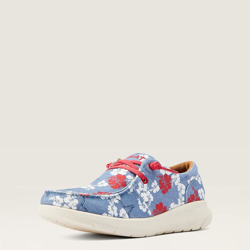 Ariat Hilo Western Aloha Rouge Blanche Bleu Femme | BMX-93154998