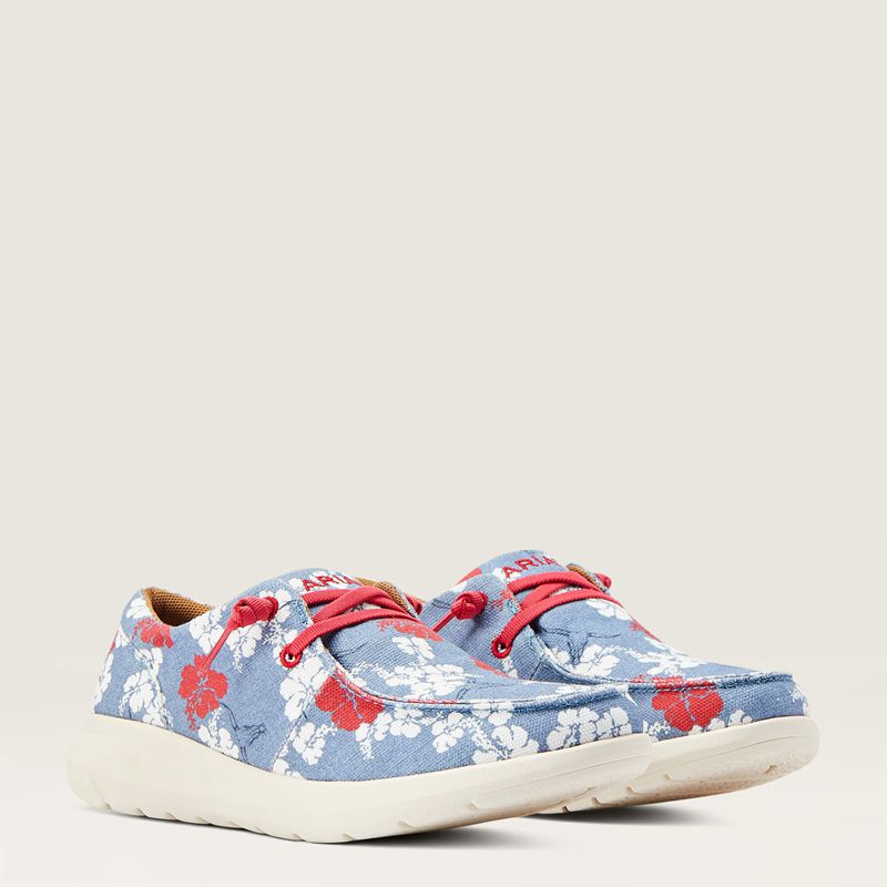 Ariat Hilo Western Aloha Rouge Blanche Bleu Femme | BMX-93154998