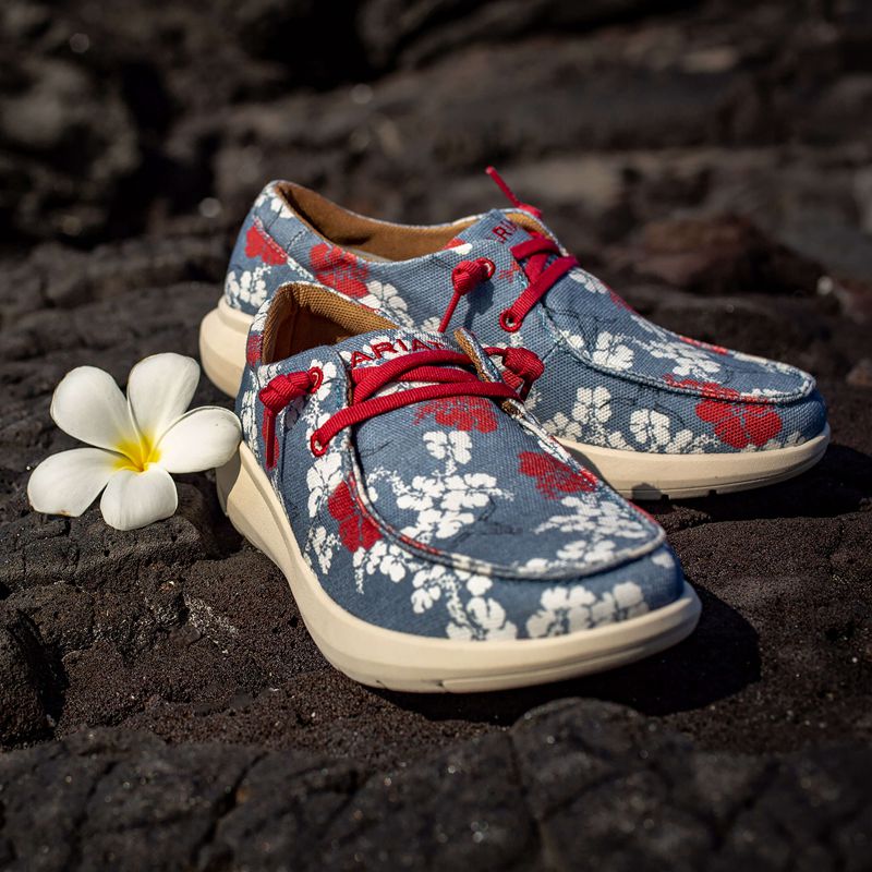 Ariat Hilo Western Aloha Rouge Blanche Bleu Femme | BMX-93154998