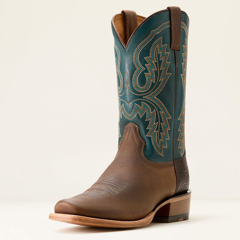 Ariat Futurity Cashout Cowboy Boot Wicker/Pursuit Of Teal Homme | SWN-60433523