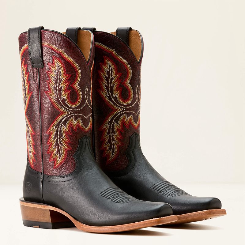 Ariat Futurity Cashout Cowboy Boot Midnight Black/Dark Brick Homme | LRM-78923241