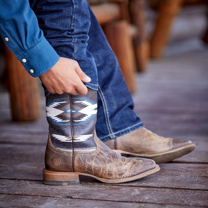 Ariat Frontier Chimayo Western Boot Natural Crunch Homme | SEB-28879431