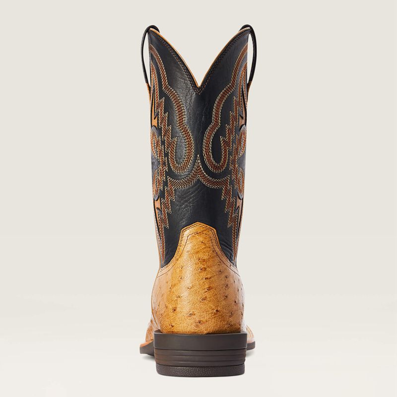 Ariat Dagger Western Boot Antique Saddle Fq Ostrich Homme | CWG-44541011