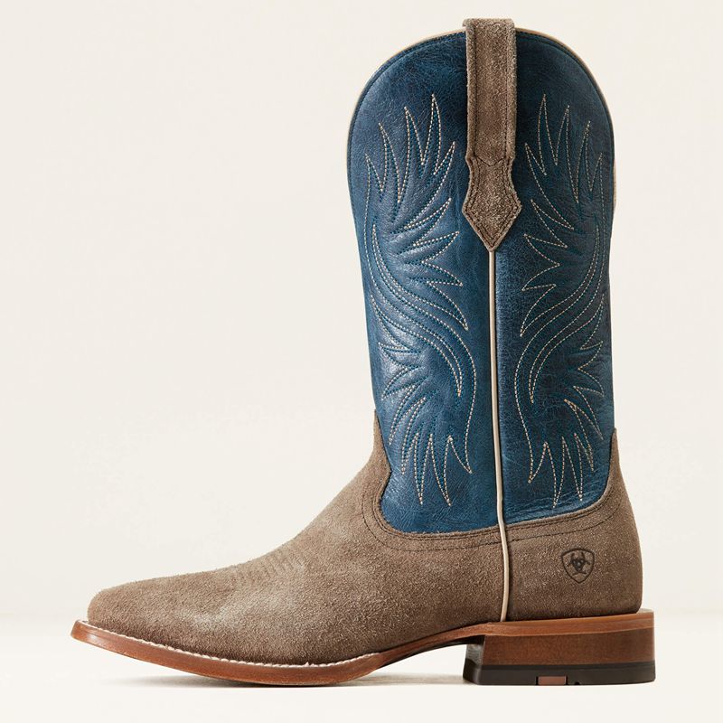 Ariat Circuit Rockridge Western Boot Smokey Roughout Homme | MIB-57867410