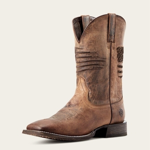 Ariat Circuit Patriot Western Boot Weathered Tan Homme | DUG-70292486