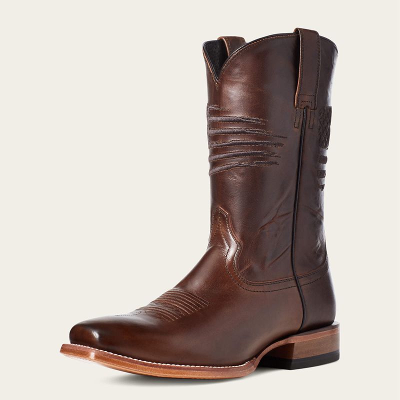 Ariat Circuit Patriot Square Toe Western Boot Marron Homme | WGN-55522331