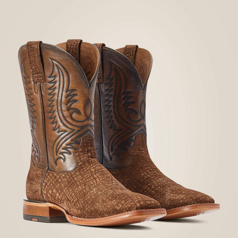 Ariat Circuit Paxton Cowboy Boot Antique Tan Hippo Print Homme | GMS-12325594