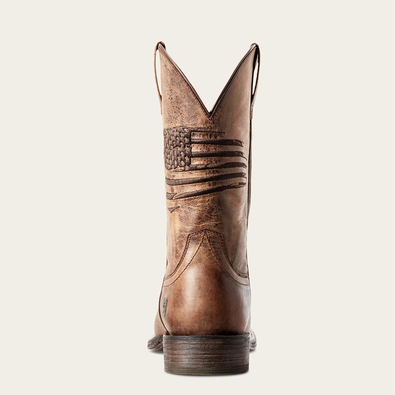 Ariat Circuit Patriot Western Boot Weathered Tan Homme | DUG-70292486