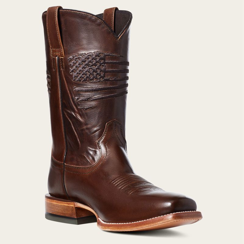 Ariat Circuit Patriot Square Toe Western Boot Marron Homme | WGN-55522331