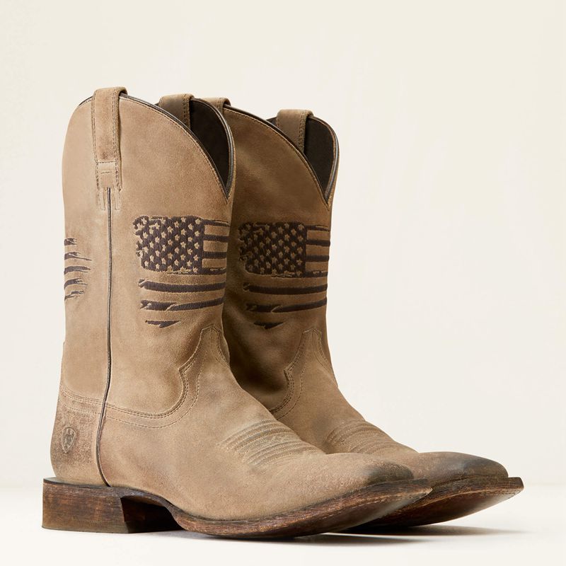 Ariat Circuit Patriot Western Boot Grise Homme | SAP-59584510