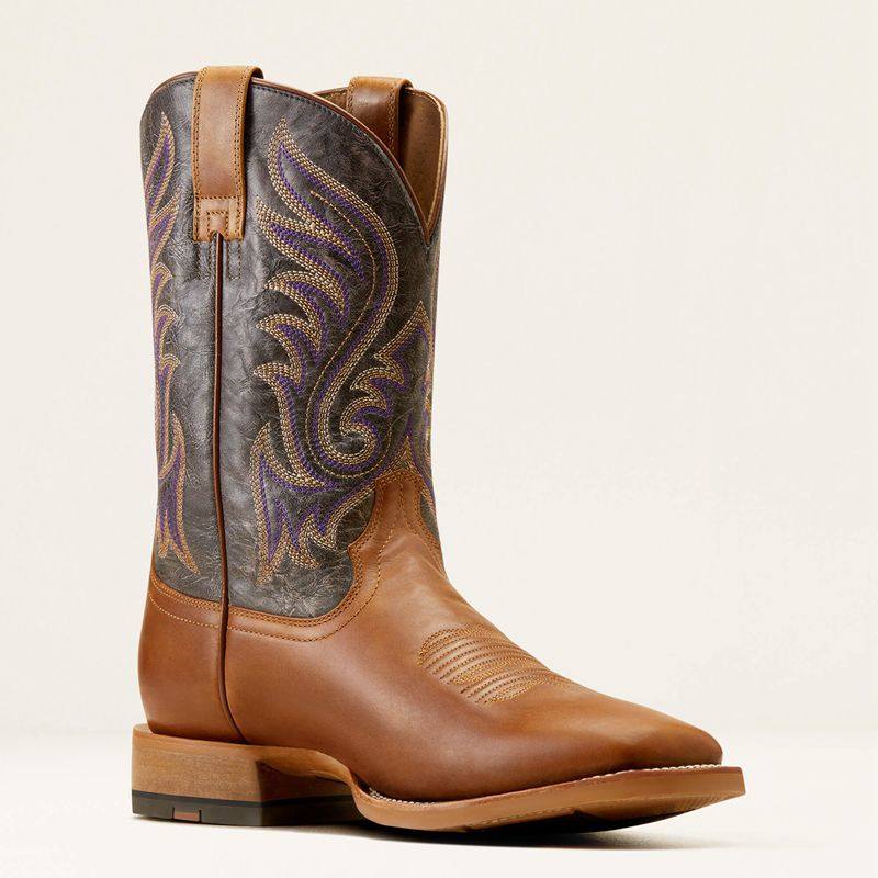 Ariat Cattle Call Cowboy Boot Violette Homme | NIX-07607016