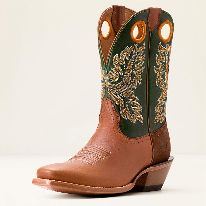 Ariat Bronc Stomper Cowboy Boot Benedictine/Lucky Clover Homme | PQT-18324035