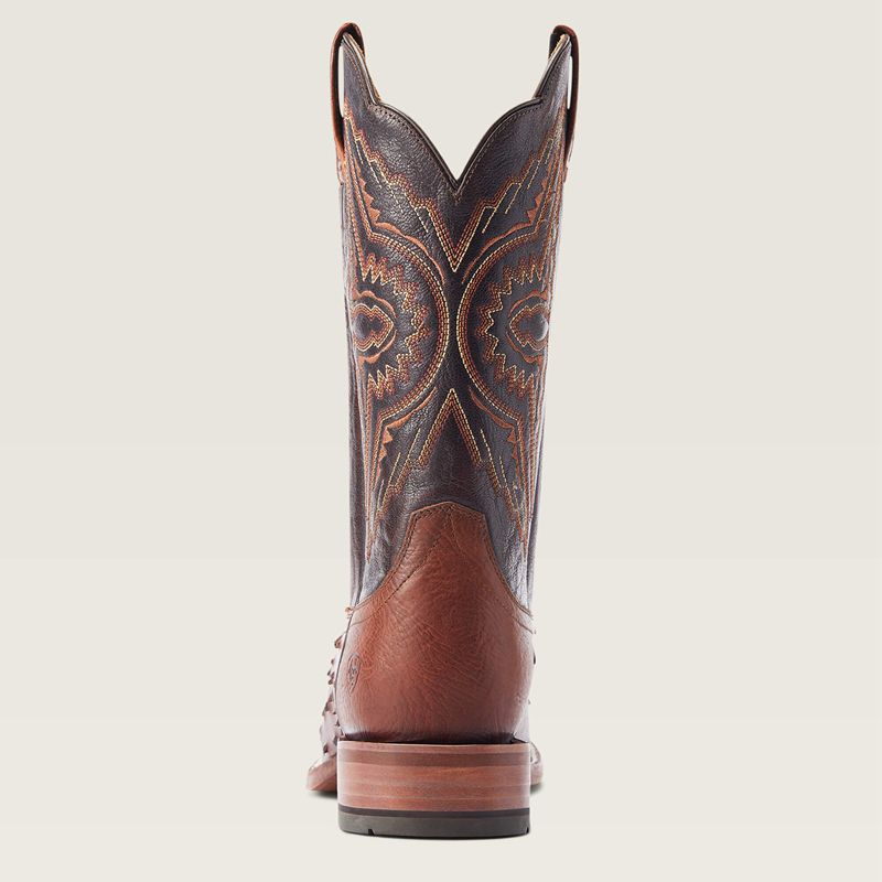 Ariat Broncy Western Boot Cinnamon Full Quill Ostrich Homme | XXF-67883438