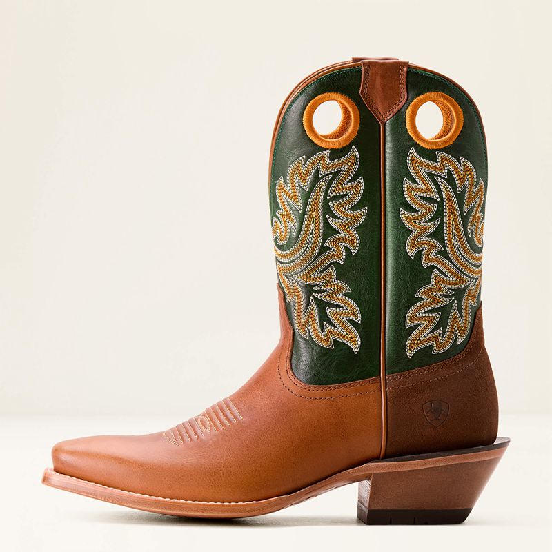 Ariat Bronc Stomper Cowboy Boot Benedictine/Lucky Clover Homme | PQT-18324035