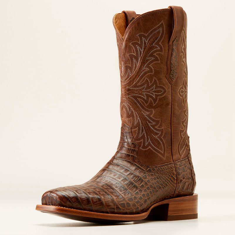 Ariat Bench Made Stilwell Western Boot Natural Caiman Belly Homme | JDP-27511864