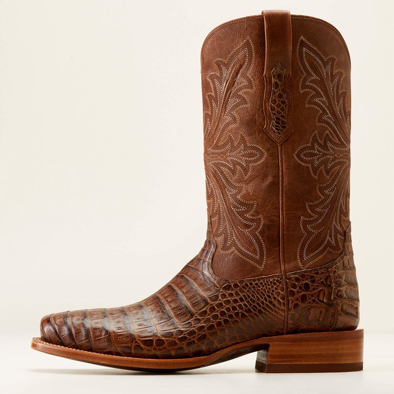 Ariat Bench Made Stilwell Western Boot Natural Caiman Belly Homme | JDP-27511864