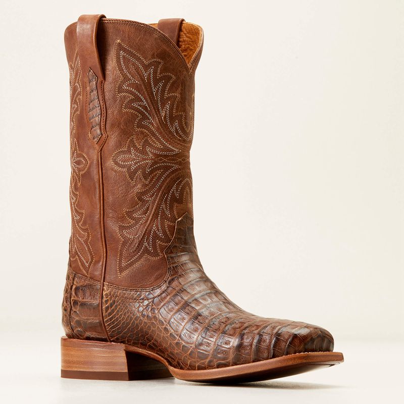 Ariat Bench Made Stilwell Western Boot Natural Caiman Belly Homme | JDP-27511864