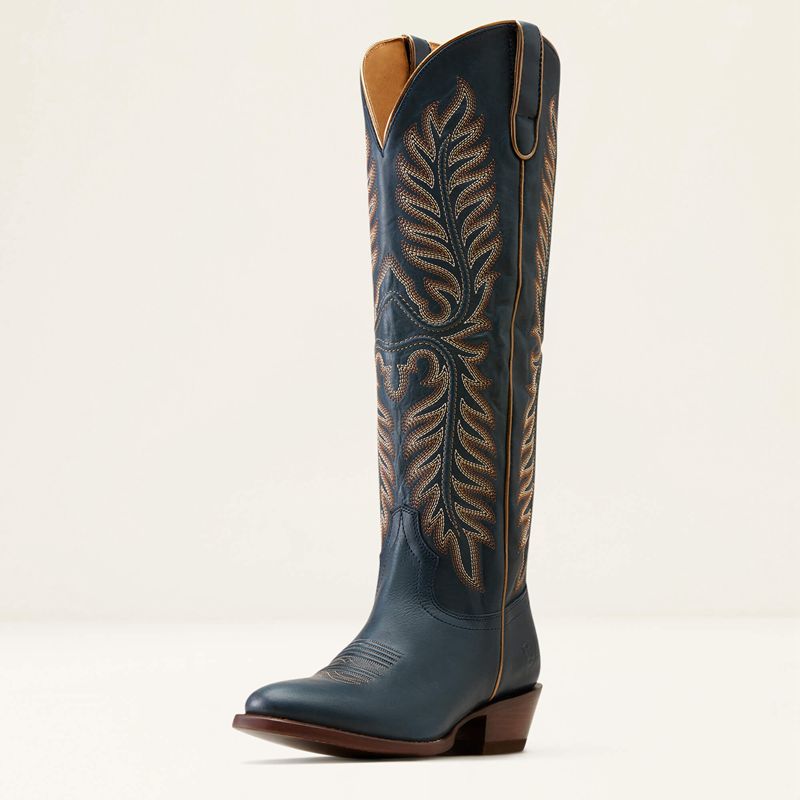 Ariat Belle Stretchfit Western Boot Bleu Marine Femme | IJQ-81190341