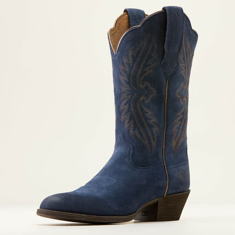 Ariat Heritage R Toe Stretchfit Western Boot Bleu Marine Femme | UGW-67751272