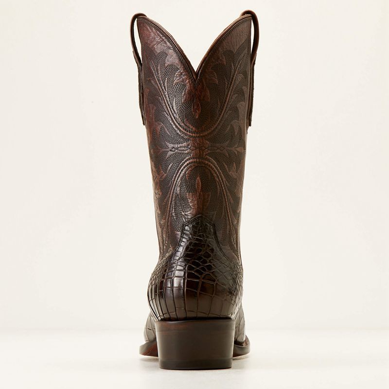 Ariat Bench Made James Western Boot Hickory American Alligator Homme | MUZ-06822252