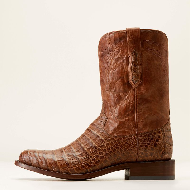 Ariat Bench Made Clanton Western Boot Natural Caiman Belly Homme | ONF-57360229