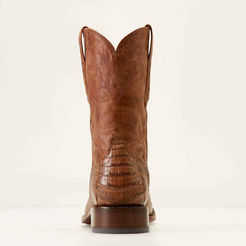 Ariat Bench Made Clanton Western Boot Natural Caiman Belly Homme | ONF-57360229