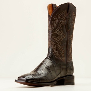 Ariat Bench Made Bassett Western Boot Hickory American Alligator Homme | DWN-15110176