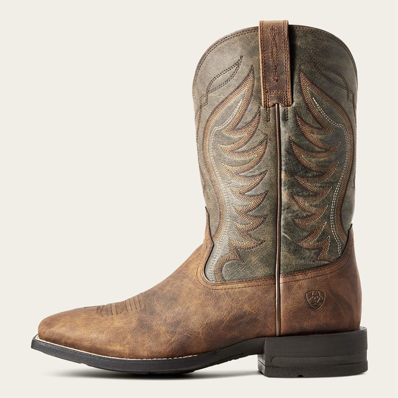 Ariat Amos Cowboy Boot Sorrel Crunch Homme | FWY-54360907