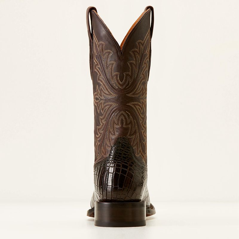 Ariat Bench Made Bassett Western Boot Hickory American Alligator Homme | DWN-15110176