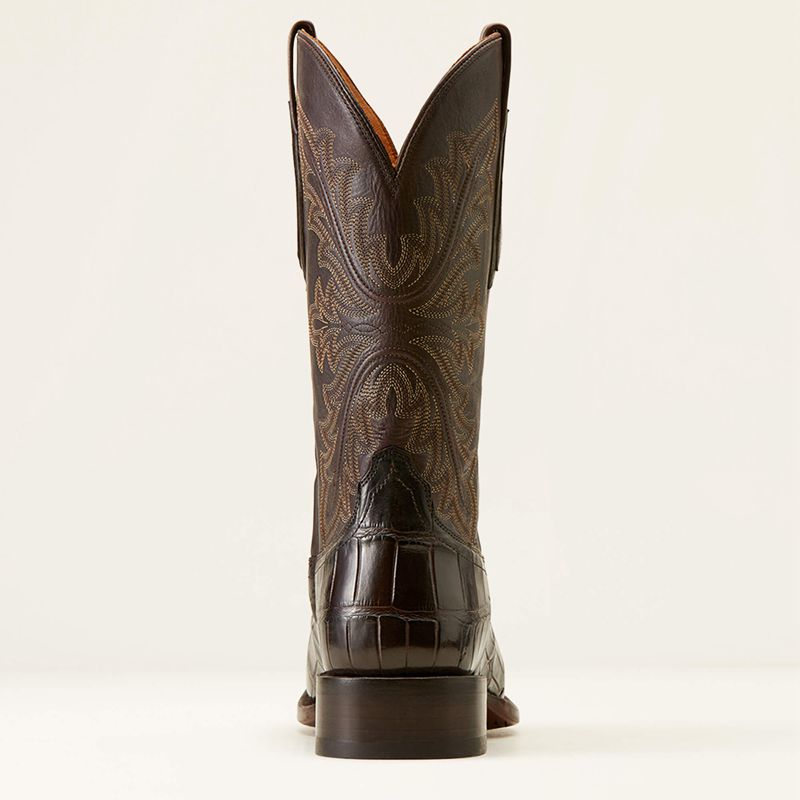 Ariat Bench Made Bassett Western Boot Hickory American Alligator Tail Homme | LPF-65248649