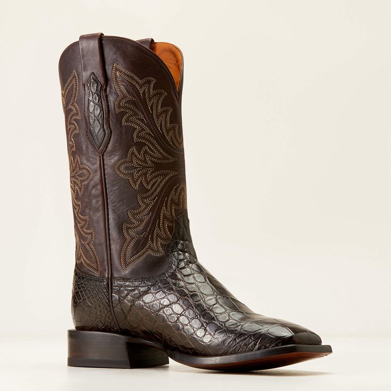 Ariat Bench Made Bassett Western Boot Hickory American Alligator Homme | DWN-15110176