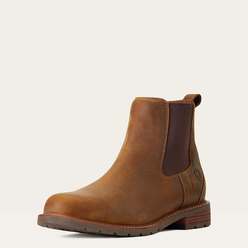 Ariat Wexford Waterproof Chelsea Boot Marron Homme | PGS-25907945