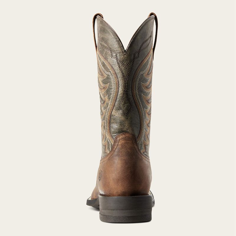 Ariat Amos Cowboy Boot Sorrel Crunch Homme | FWY-54360907