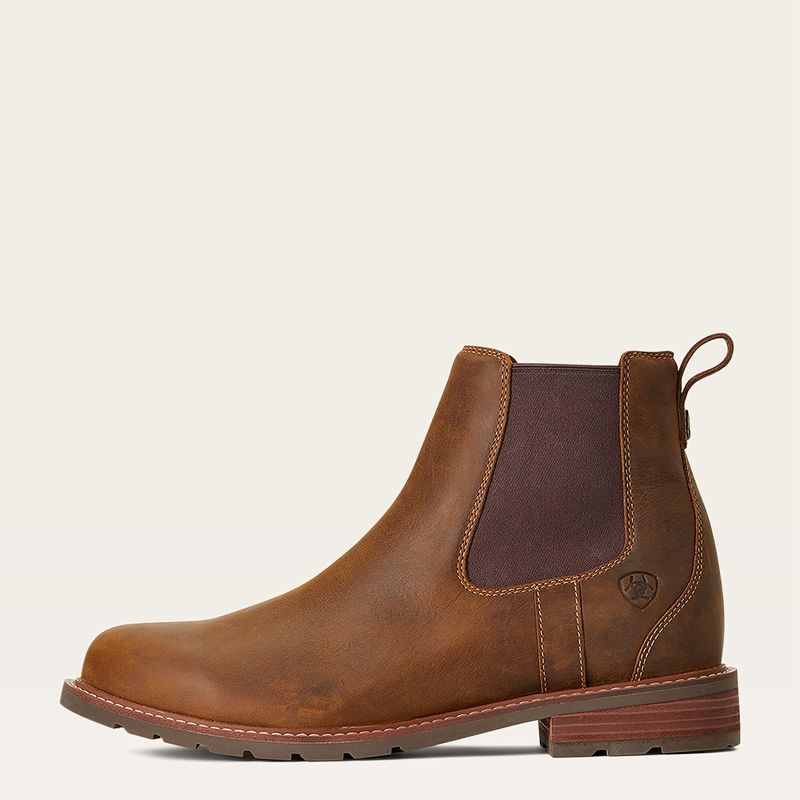 Ariat Wexford Waterproof Chelsea Boot Marron Homme | PGS-25907945