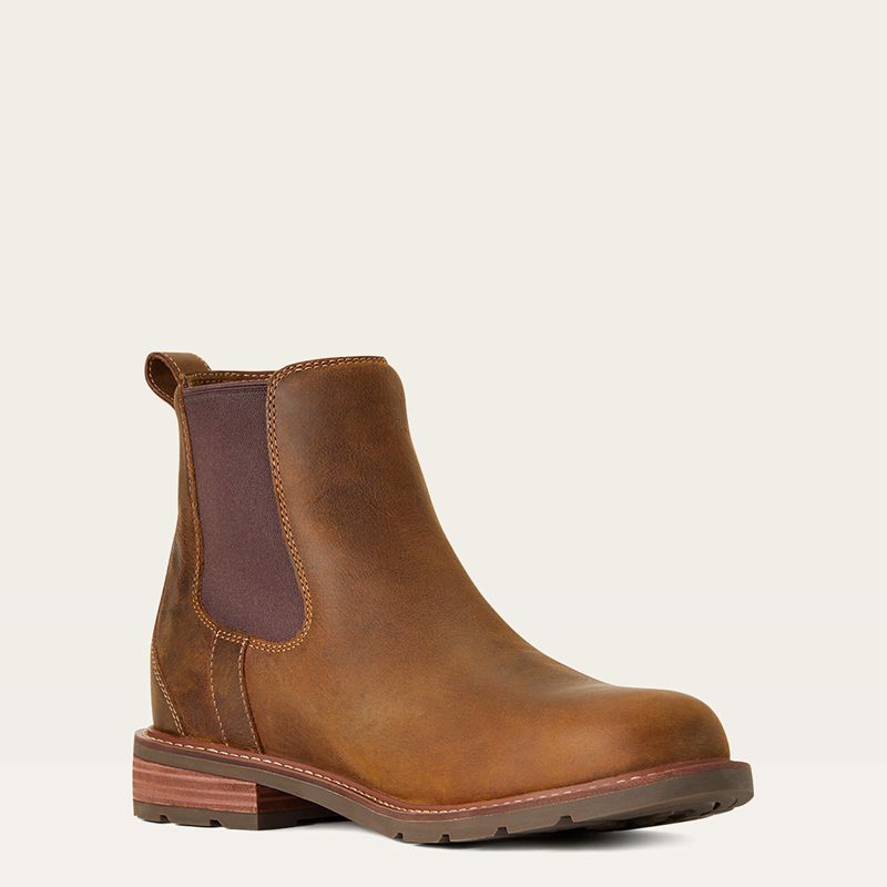 Ariat Wexford Waterproof Chelsea Boot Marron Homme | PGS-25907945