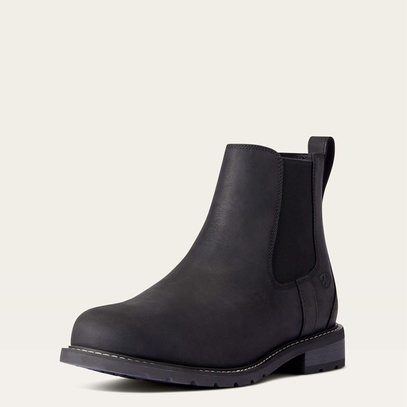 Ariat Wexford Waterproof Chelsea Boot Noir Homme | FJK-08925056