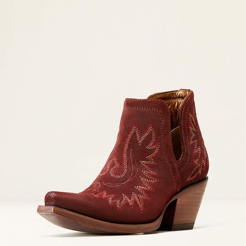 Ariat Dixon Bootie Merlot Suede Femme | NFC-45446416