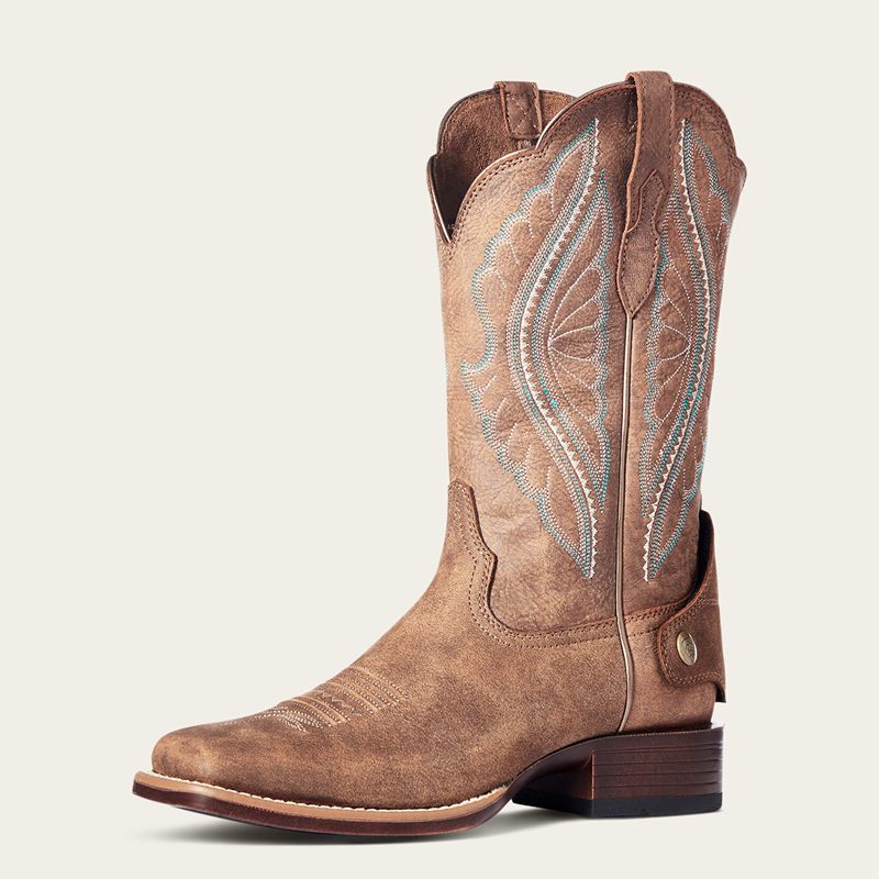 Ariat Primetime Ez Zip Western Boot Marron Femme | WOF-29511408