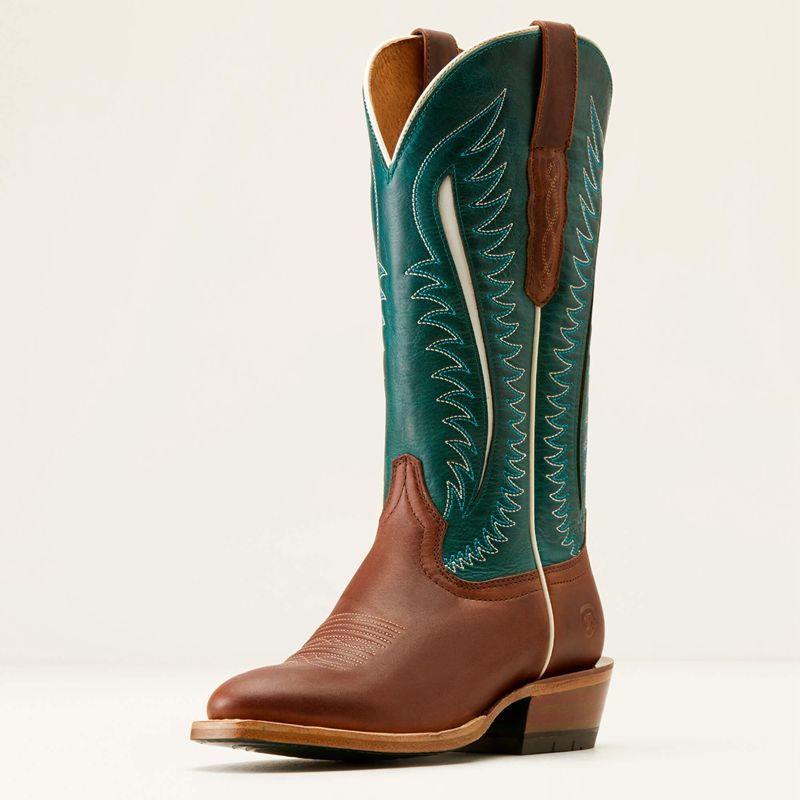 Ariat Futurity Limited Western Boot Umber Rust/Turquoise Nights Femme | WIQ-09362849