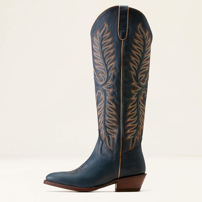 Ariat Belle Stretchfit Western Boot Bleu Marine Femme | IJQ-81190341