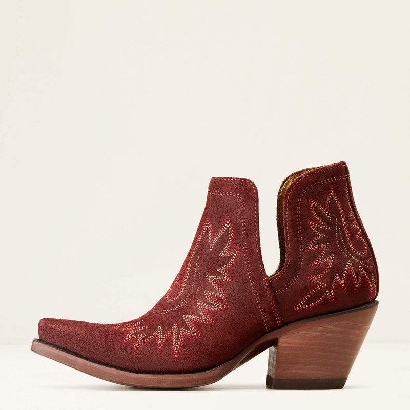 Ariat Dixon Bootie Merlot Suede Femme | NFC-45446416