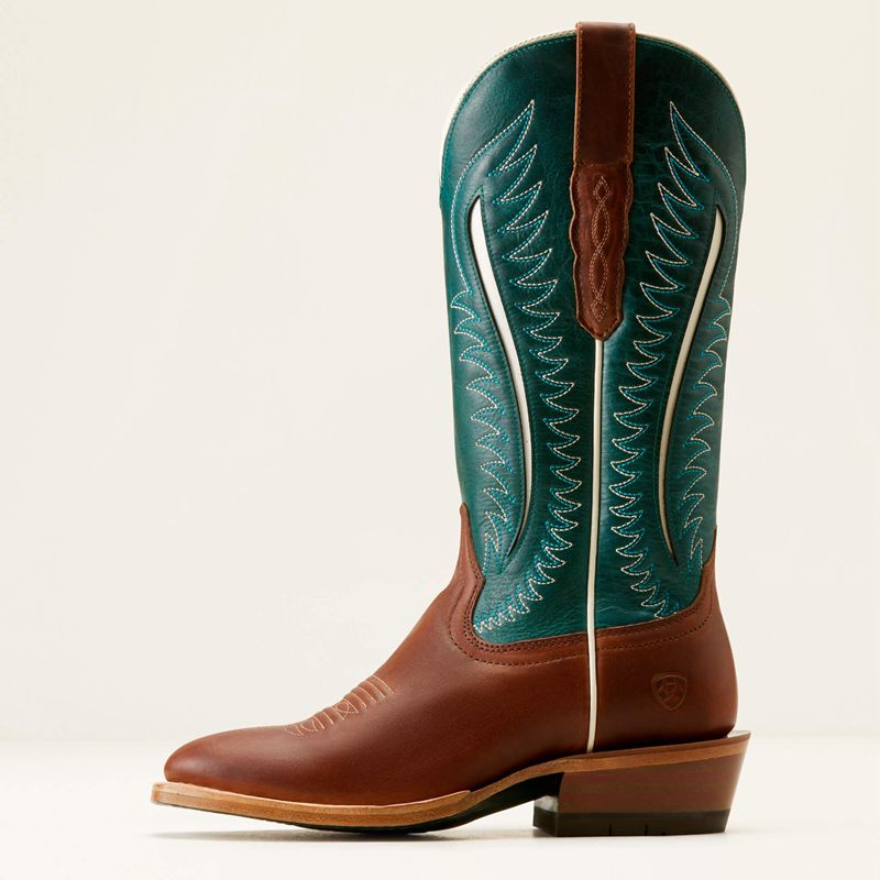 Ariat Futurity Limited Western Boot Umber Rust/Turquoise Nights Femme | WIQ-09362849