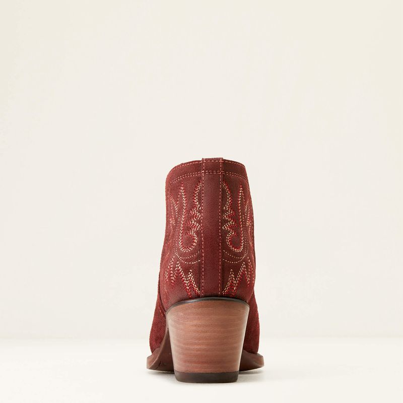 Ariat Dixon Bootie Merlot Suede Femme | NFC-45446416