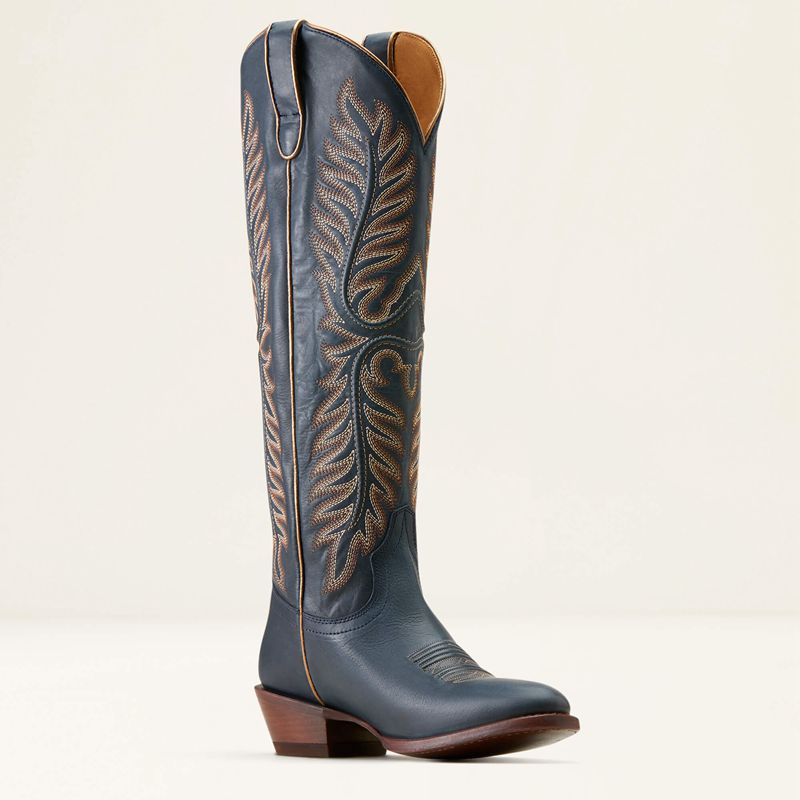 Ariat Belle Stretchfit Western Boot Bleu Marine Femme | IJQ-81190341