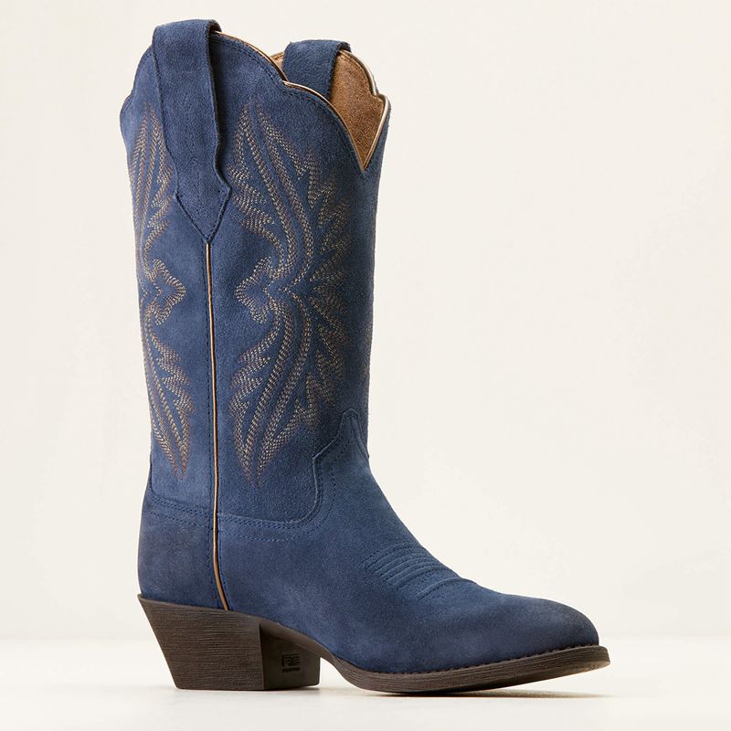 Ariat Heritage R Toe Stretchfit Western Boot Bleu Marine Femme | UGW-67751272