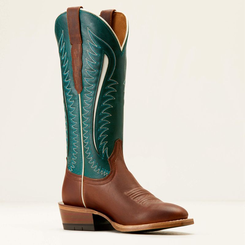 Ariat Futurity Limited Western Boot Umber Rust/Turquoise Nights Femme | WIQ-09362849