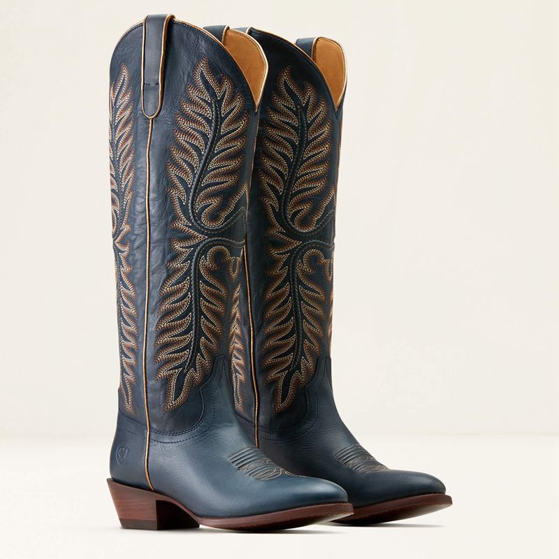 Ariat Belle Stretchfit Western Boot Bleu Marine Femme | IJQ-81190341