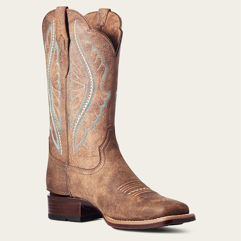 Ariat Primetime Ez Zip Western Boot Marron Femme | WOF-29511408